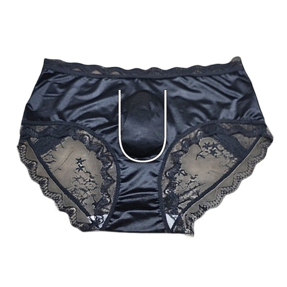 Men Satin Lace Seamless Ice Si - Pouch Boxer Pouch ulasan dan harga