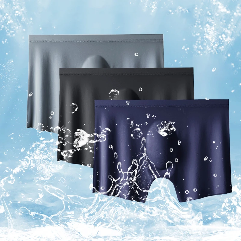 4Pcs/Lot Men Summer Ice Silk B - Multi Pack Underwear ulasan dan harga