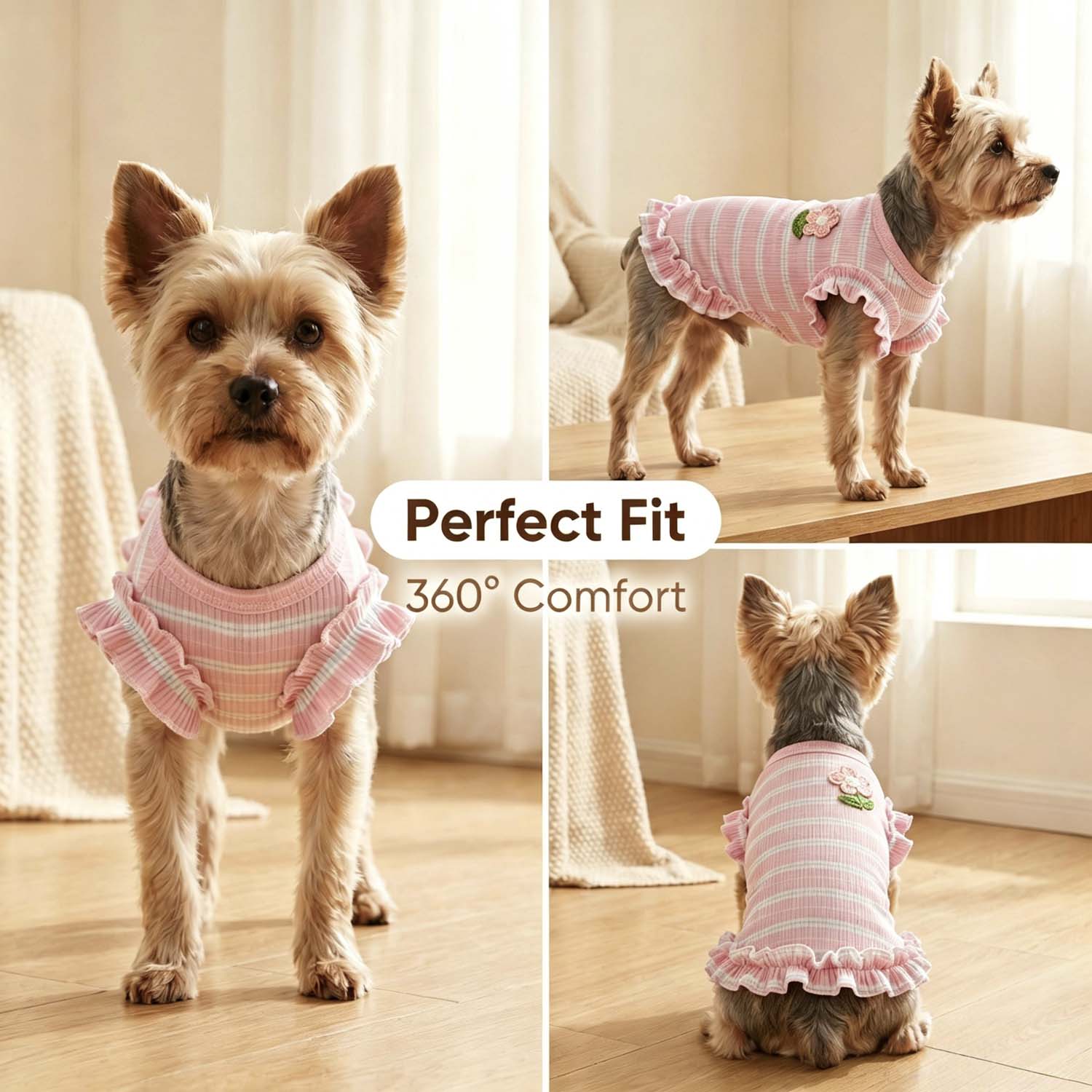 1PC Cute Ruffled Striped Summe - Tank Top Ribbed ulasan dan harga