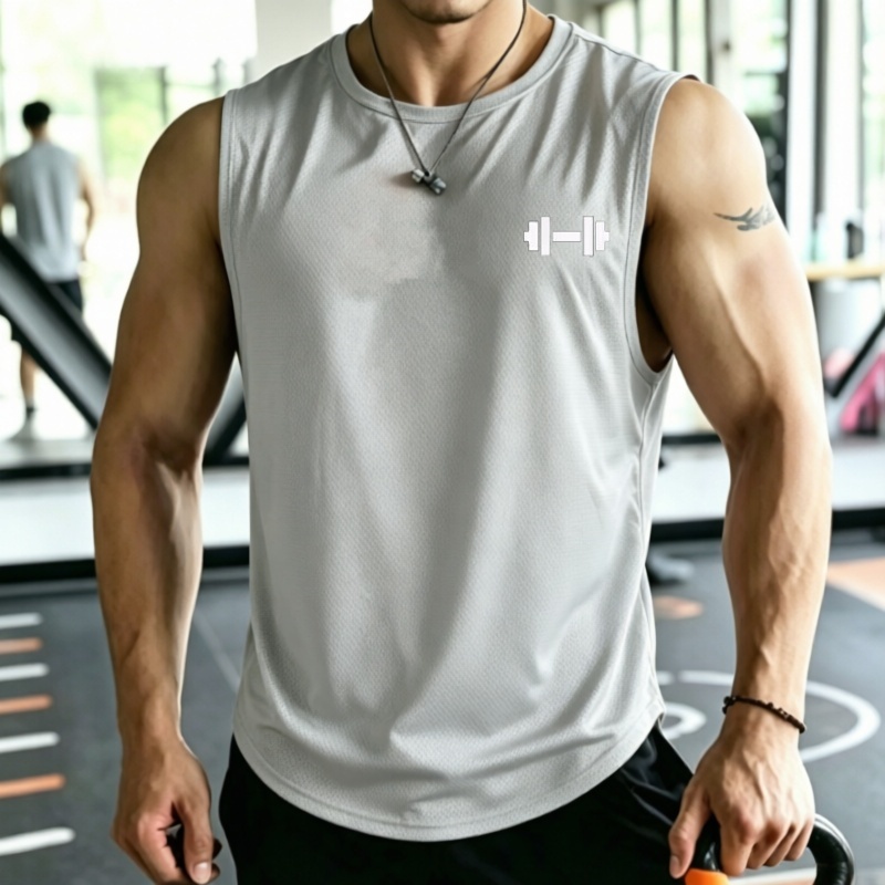 2026 Men mesh Quick Dry Tank T - Undershirt Crew Neck ulasan dan harga