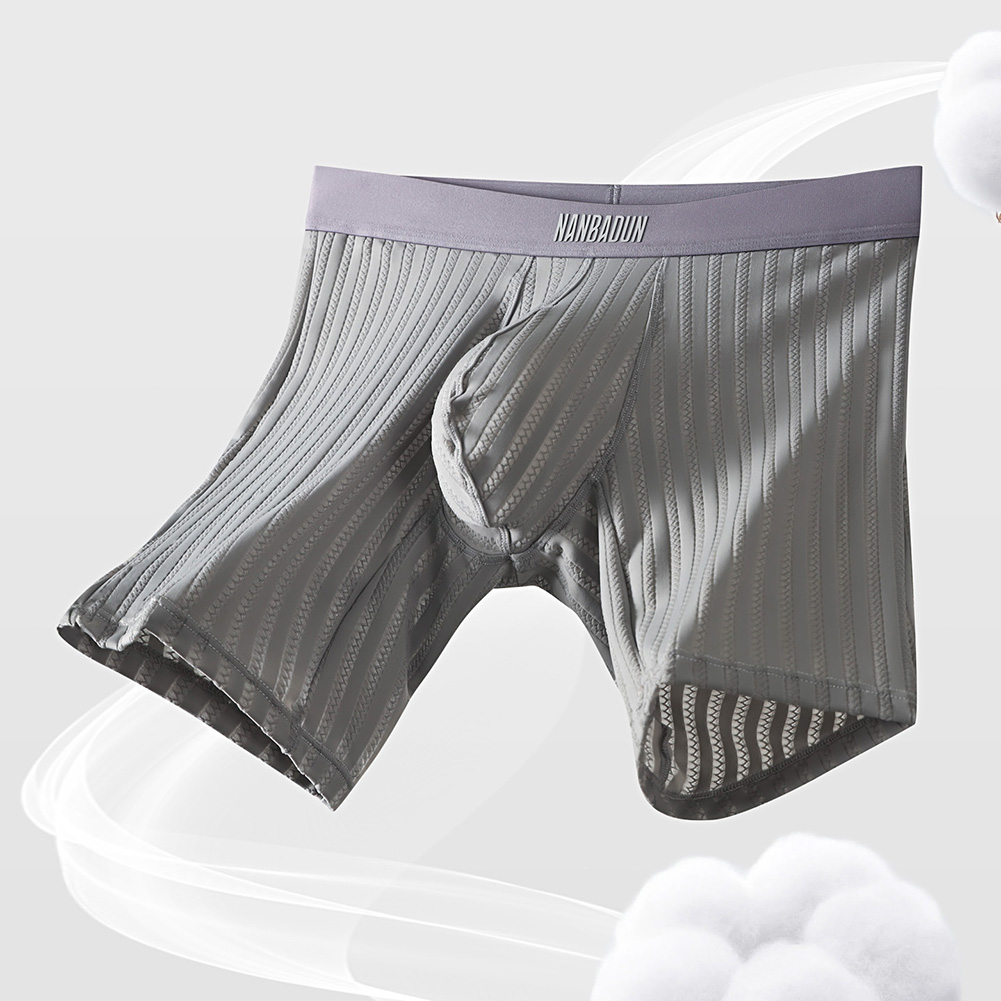 Men Ice Silk Underpants Long L - Long Leg Trunk Men ulasan dan harga