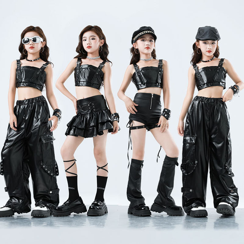 Kid Kpop Hip Hop Clothing Blac - Suspender Tank Top ulasan dan harga
