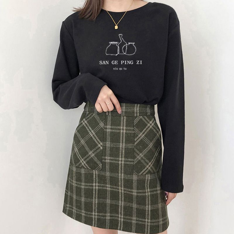 Women Korean Style Crew Neck B - Undershirt Crew Neck ulasan dan harga